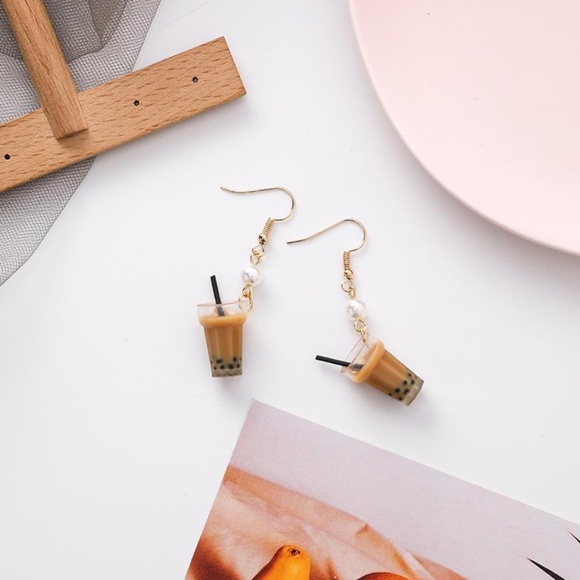 Unique Zone Jewelry - ❤️️NEW UNIQUE Cute Milk Tea Handmade Earrings J5